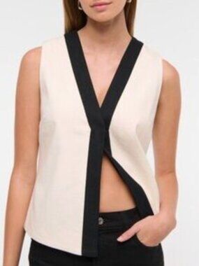Abercrombie & Fitch Linen Blend Vest